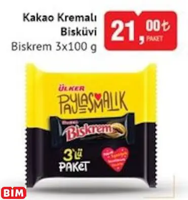 BİSKREM KAKAO KREMALI BİSKÜVİ